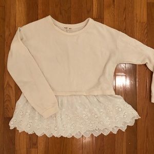 Layered cream sweater